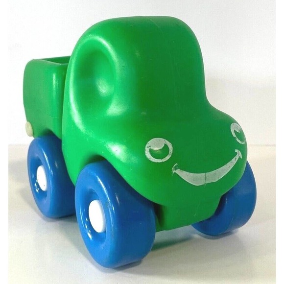 Vintage Little Tikes Chunky First Cars Green Dump Truck Toy Plastic 1st 80s PLAY - Picture 1 of 9